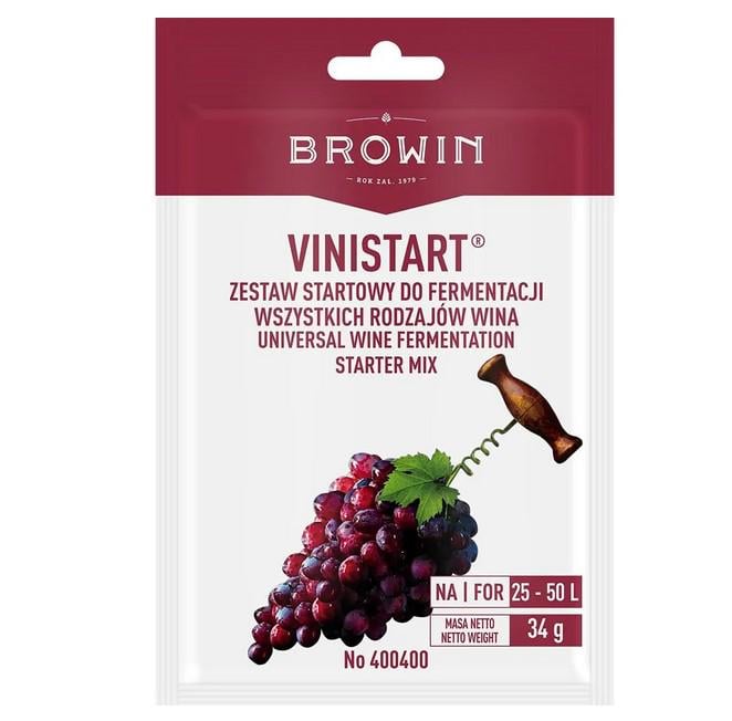 Дрожжи винные Browin Vinistart 34 г (ПР400400)