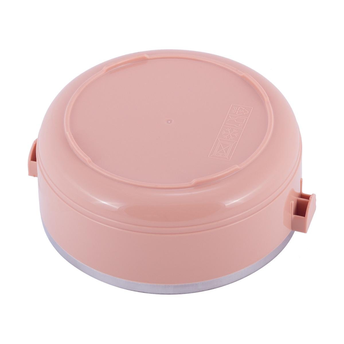 Ланч-бокс для еды с ручками Kamille KM-2115 из нержавеющей стали и пластика 700 мл Пудровый (150-84-2115) - фото 2 Ланч-бокс для еды с ручками Kamille KM-2115 из нержавеющей стали и пластика 700 мл Пудровый (150-84-2115) - фото 2