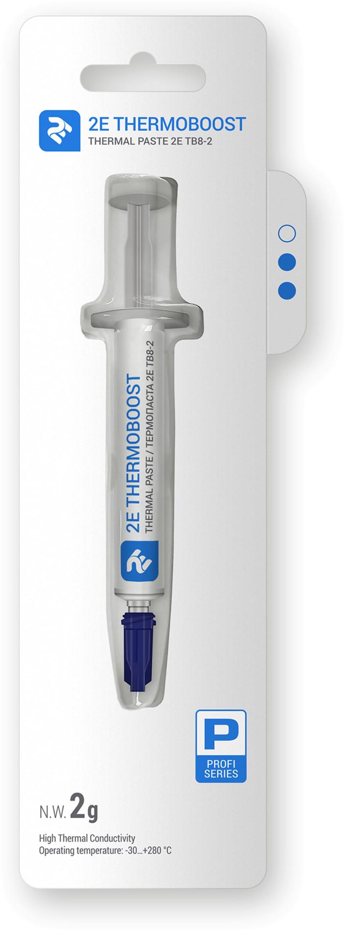 Термопаста 2E Thermoboost Profi 8,3 Вт/мК -30 °C/+280 °C 2 г (2E-TB8-2)