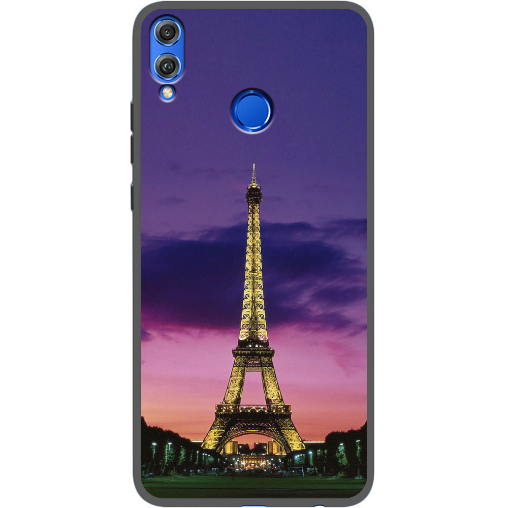 Чехол Boxface Honor 8x Полночь в Париже Черный силикон (35419-up964-35500)