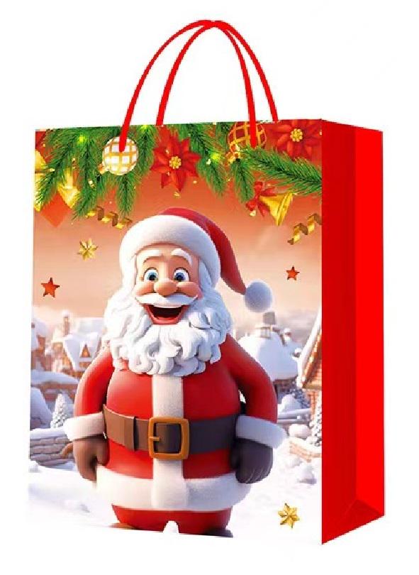 Подарочный пакет Stenson R96901-M Santa&Co 3D 26х32х12 см