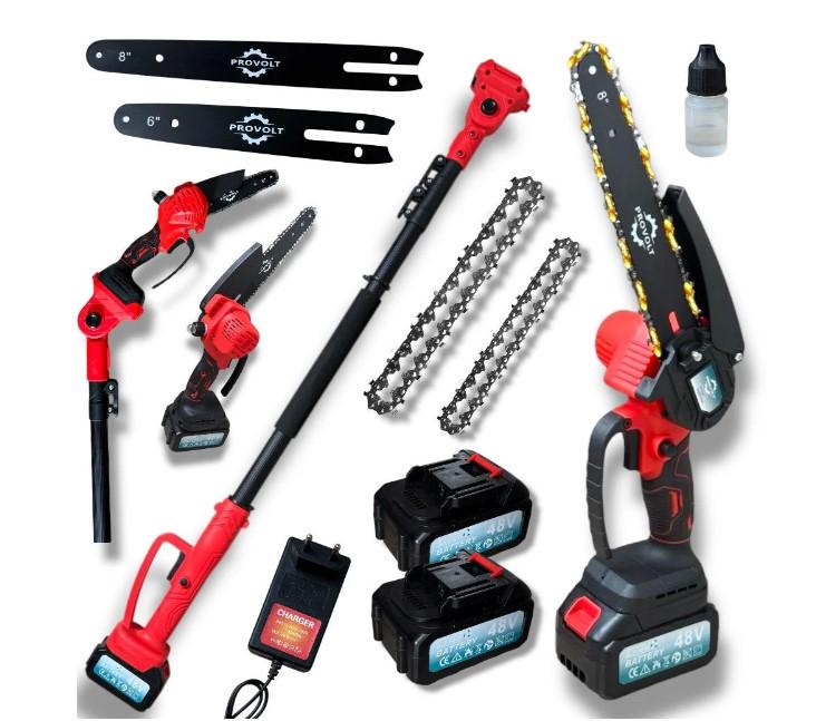 Пилка ланцюгова з подовжувачем ProVolt 48V/6.0 mAh (27271569) - фото 6