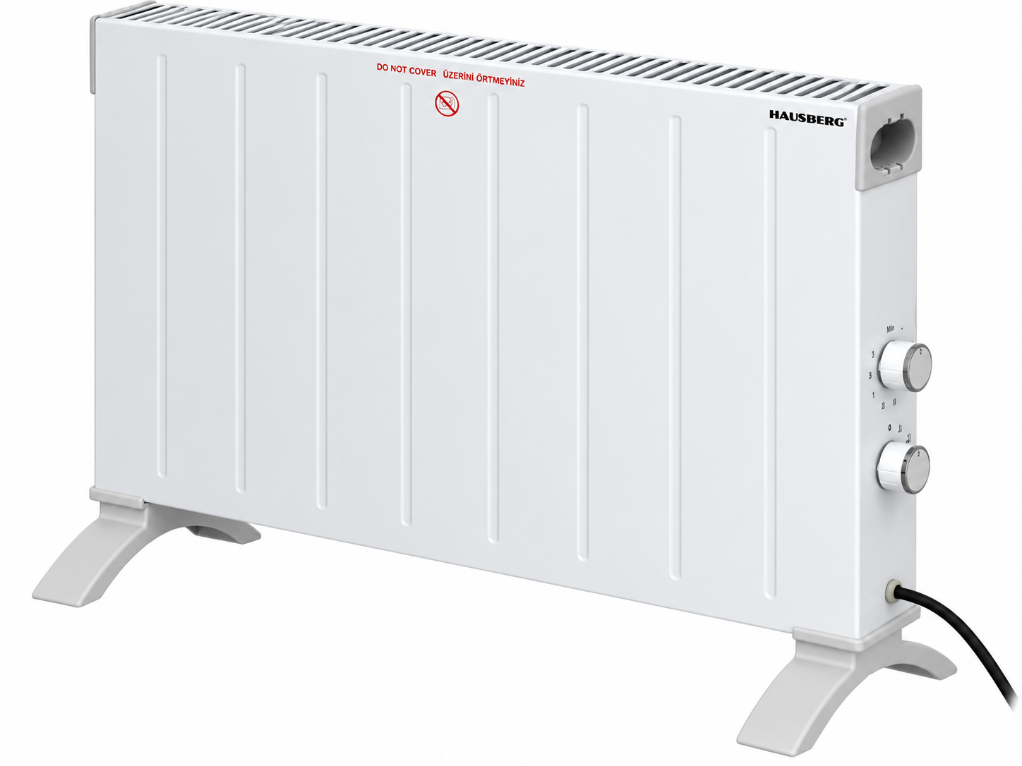 Електричний конвектор Hausberg HB-8204AB 2500 Вт механічний термостат IP44 Білий (ML-07050) Електричний конвектор Hausberg HB-8204AB 2500 Вт механічний термостат IP44 Білий (ML-07050)