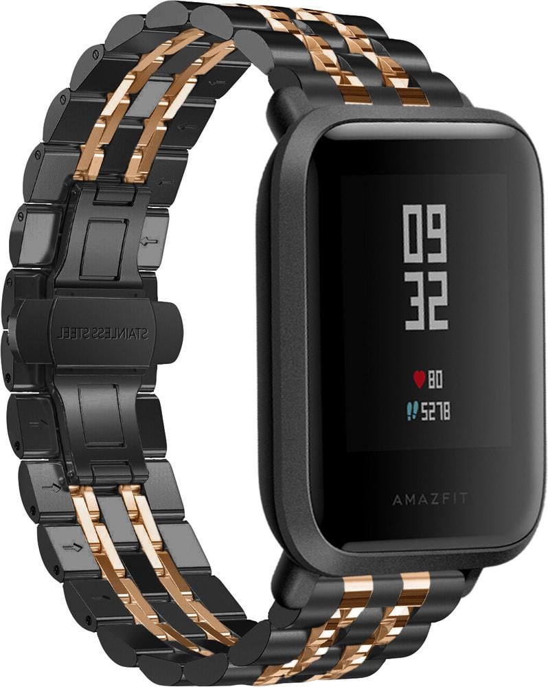 Браслет металлический Spinye Line для Amazfit Bip Black Pink (29029-51)