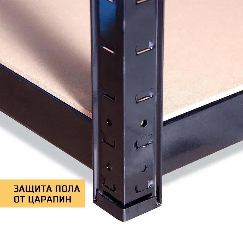 Стеллаж металлический БОНА 180х90х40 см окрашен на 5 полок из МДФ Черный (379526) - фото 4 Стеллаж металлический БОНА 180х90х40 см окрашен на 5 полок из МДФ Черный (379526) - фото 4