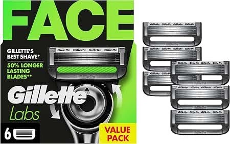 Сменные картриджи для бритья мужские Gillette Labs FACE кассеты 6 шт. Сменные картриджи для бритья мужские Gillette Labs FACE кассеты 6 шт.