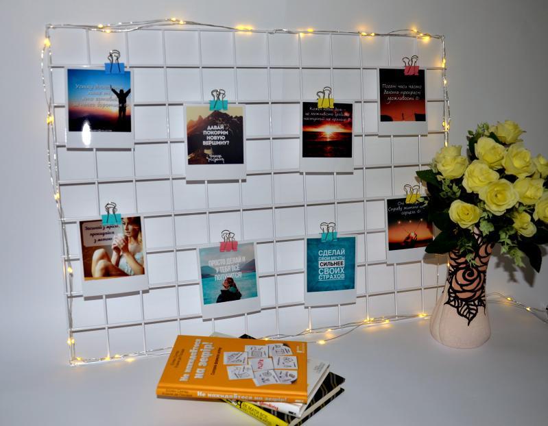 Мудборд Wuw 100х60 см гирлянда капля росы 3 м Белый (0816unk)