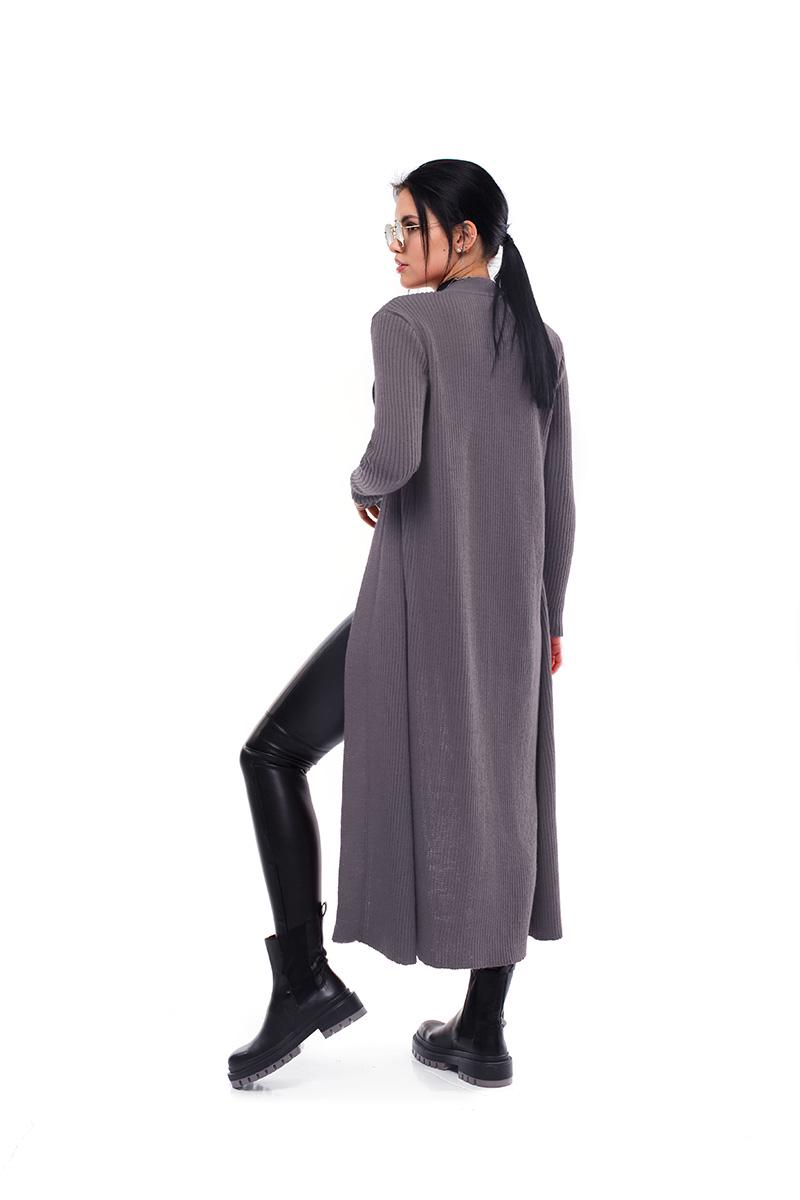 Кардиган SVTR вільний міді р. 42-46 Сірий (407) - фото 2 Кардиган SVTR вільний міді р. 42-46 Сірий (407) - фото 2