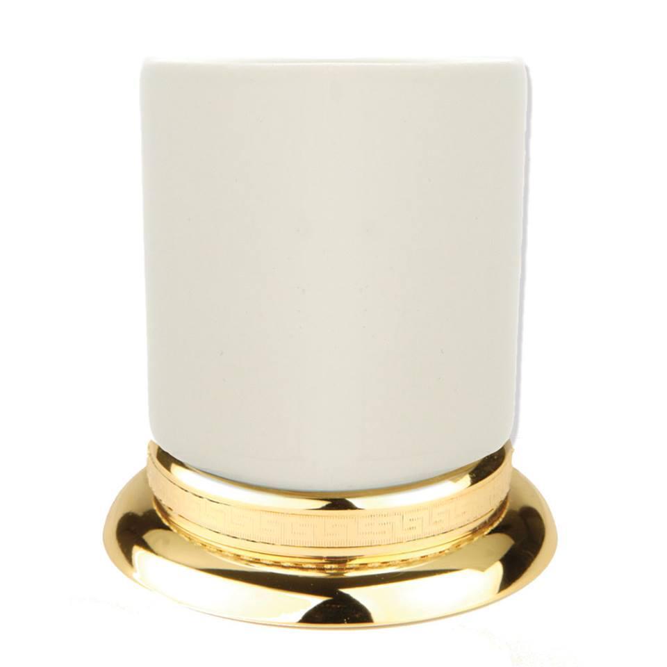 Стакан для зубних щіток настільний KUGU Versace Freestand 250G Золотий (130954)