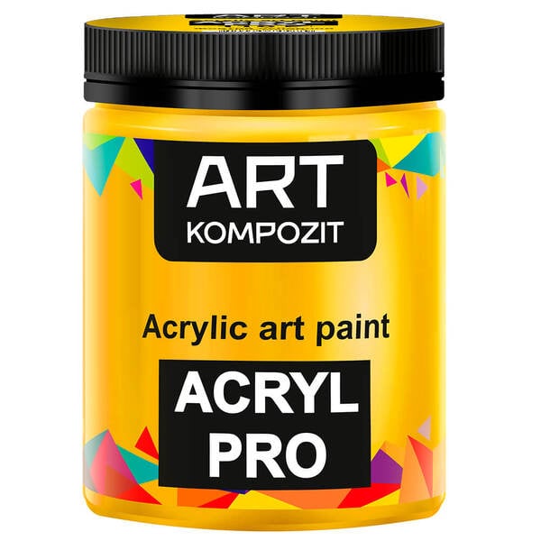Акриловая краска ART Kompozit 116 430 мл Желтый основной (KT116) - фото 1
