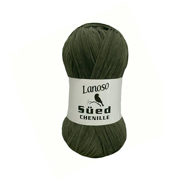 Пряжа Lanoso Sued Chenille 929 серо-зеленый (3285)
