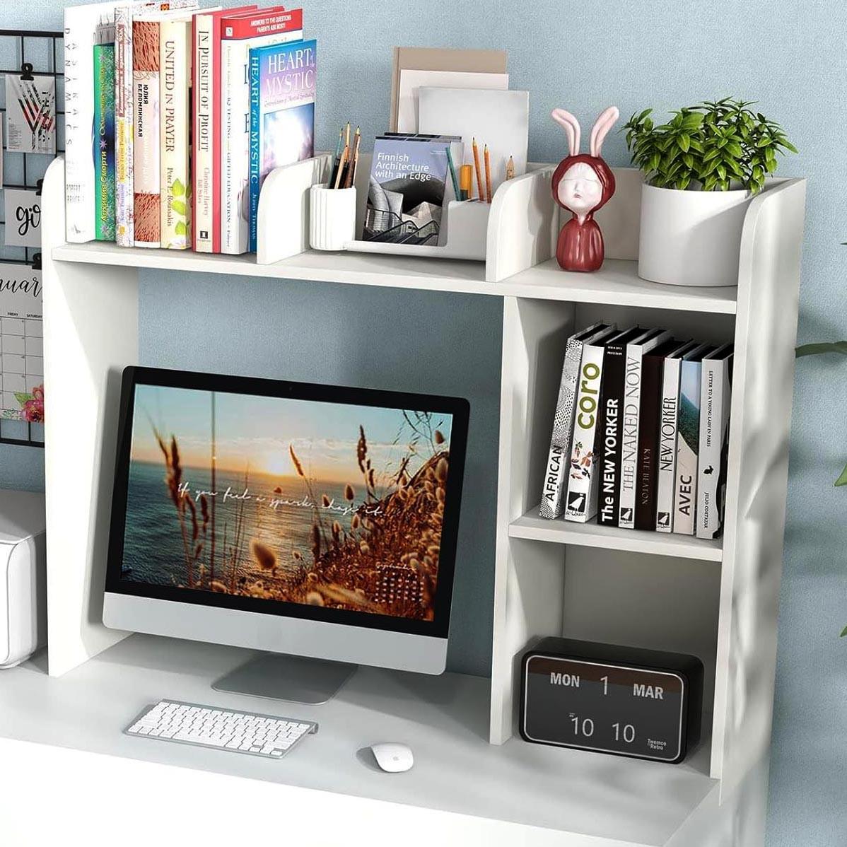 Полка-надстройка настольная из дерева Мирелин зефир (АКД-005520)