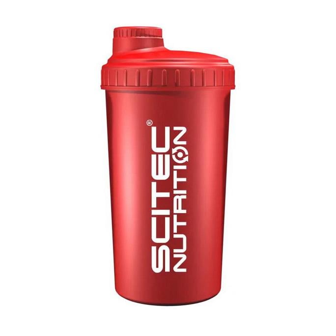 Шейкер для протеина и спортивного питания с крышкой на резьбе Scitec Nutrition Shaker Make A Difference 700 мл Красный