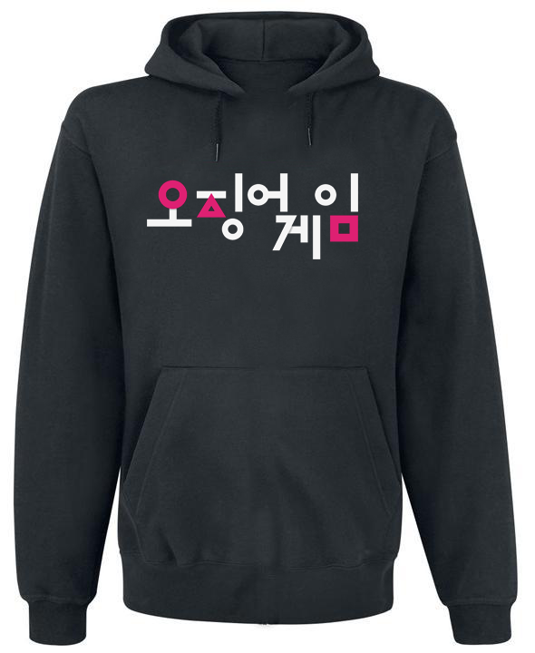 Толстовка без блискавки "Squid Game" Korean Logo L Чорний (56419) Толстовка без блискавки "Squid Game" Korean Logo L Чорний (56419)