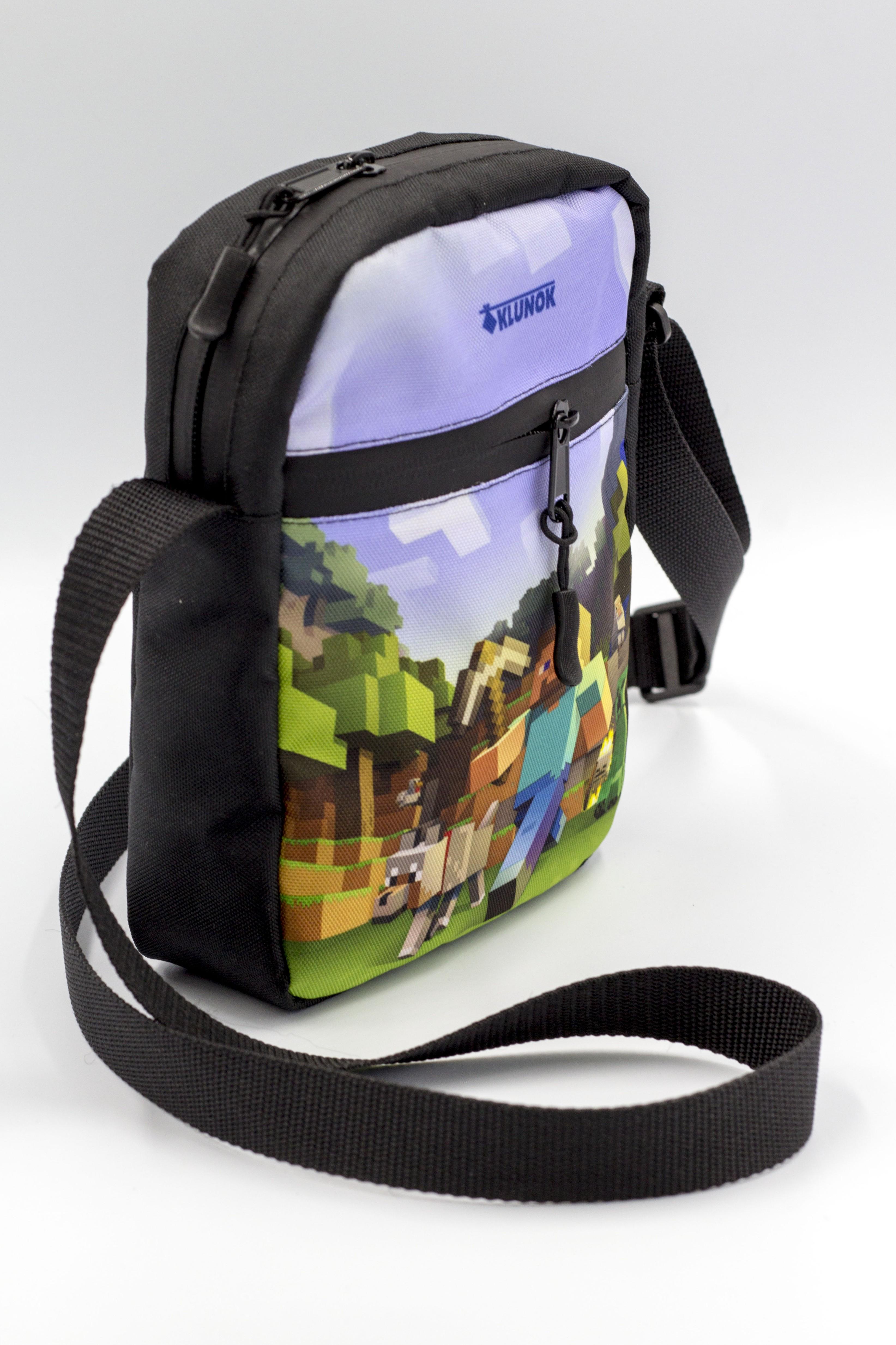 Сумка месенджер через плече Майнкрафт для хлопців 16х21х6 см (К-18) - фото 2 Сумка месенджер через плече Майнкрафт для хлопців 16х21х6 см (К-18) - фото 2