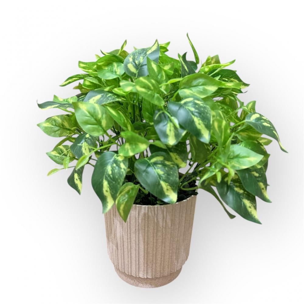 Вазон з штучним листям ПЛАСТМАКС (25087351)