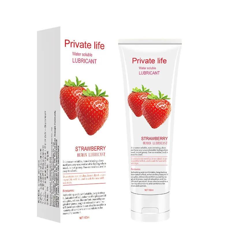 Гель съедобный для орального секса со вкусом клубники 100 мл (Strawberry_rhy-33)