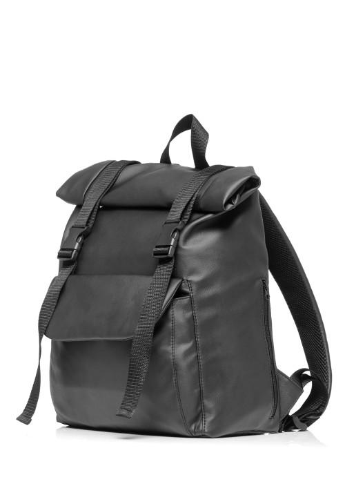 Городской рюкзак женский роллтоп Sambag с отделением под ноутбук Черный (5110301641)