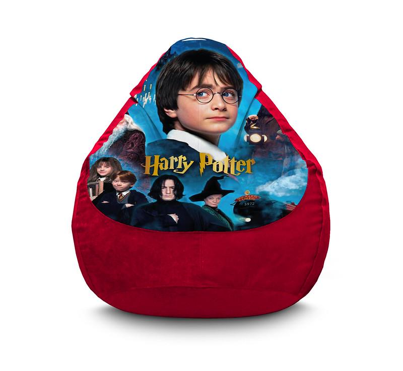 Кресло мешок iPuff Harry Potter Young wizard Флок XXL 90х125 см Бордовый