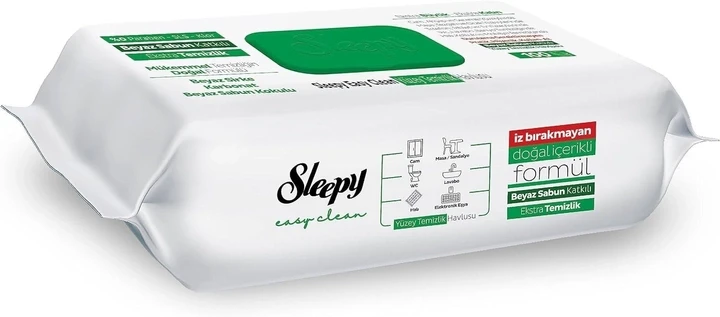 Вологі серветки універсальні Sleepy Easy Clean для прибирання з клапаном 100 шт. (2152634946) - фото 3