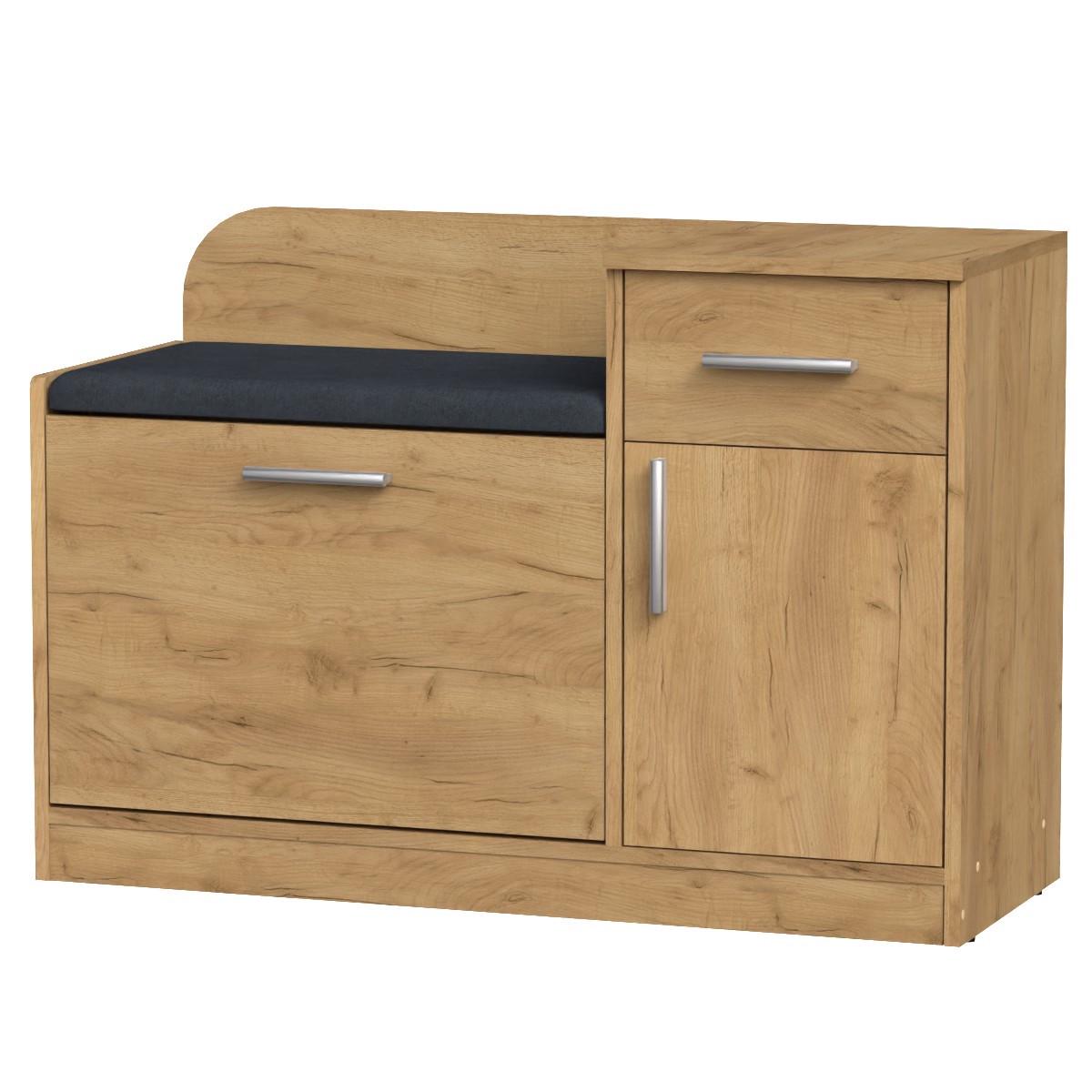 Тумба для обуви с сиденьем Компанит ТО-4 97,8х38х66,2 см Дуб крафт золотой (25396612)