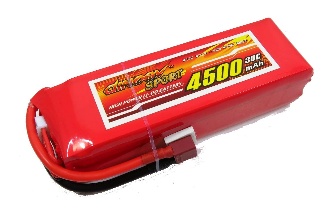 Акумулятор для радіокерованої моделі Dinogy Li-Pol T-Plug 4500 mAh 14,8V 4S 30C (49835)