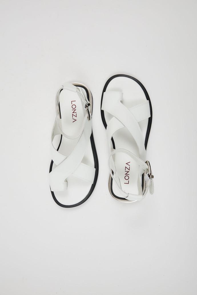 Босоножки женские LONZA кожаные р. 38 Белый (196069) - фото 4