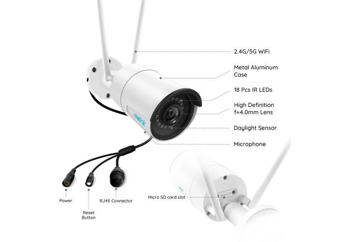 Камера відеоспостереження Reolink RLC-410W 4 MP IP вулична - фото 4