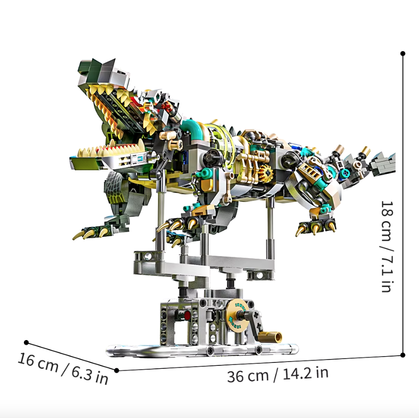 Конструктор детский MJI Крокодил механический двухсторонний 996 дет. (22792499) - фото 3 Конструктор детский MJI Крокодил механический двухсторонний 996 дет. (22792499) - фото 3