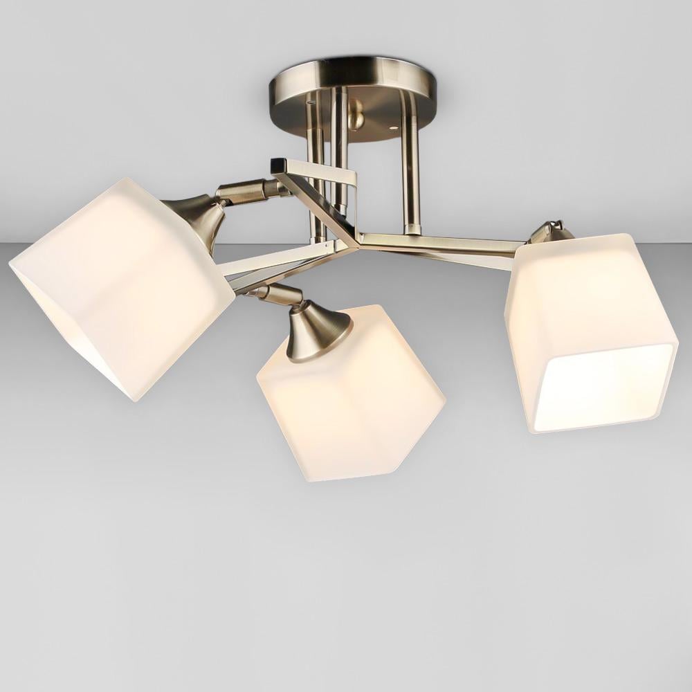 Люстра потолочная Light House SRS-20306/3 AB плафон белый Бронза