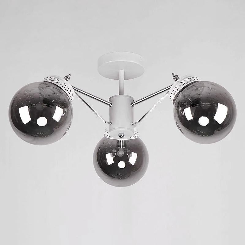 Люстра стельова Light House NM-14429/3 CR WT BR на три лампи Білий