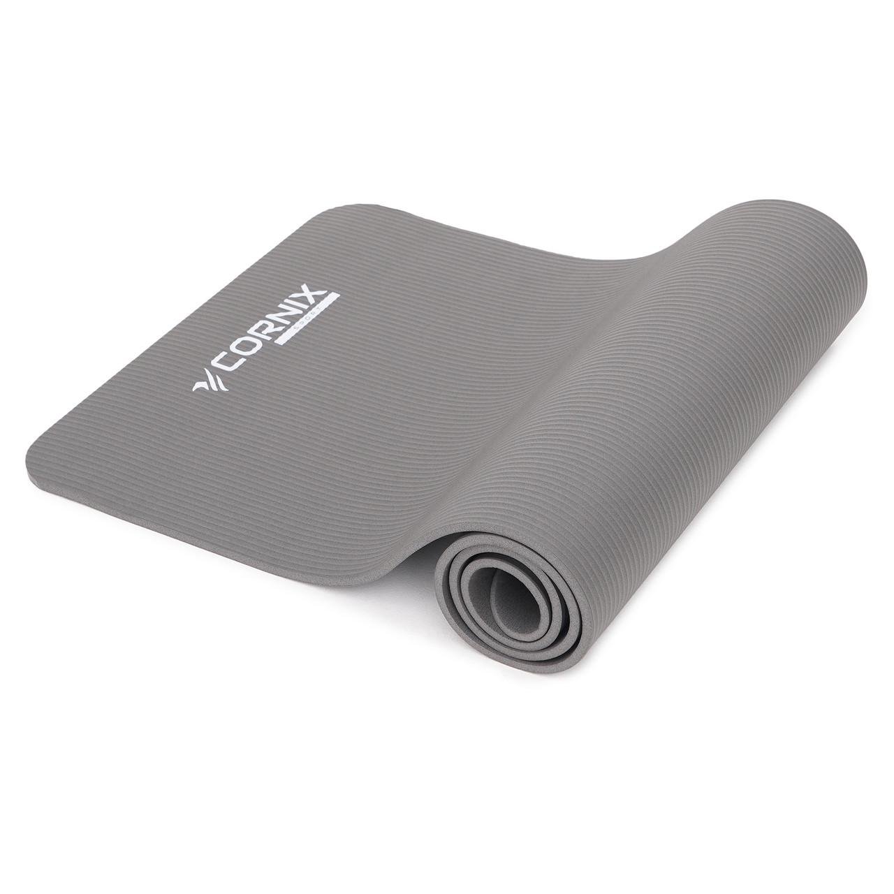 Килимок для йоги та фітнесу Cornix NBR 183x61x1 cм XR-0012 Grey (2375564330)