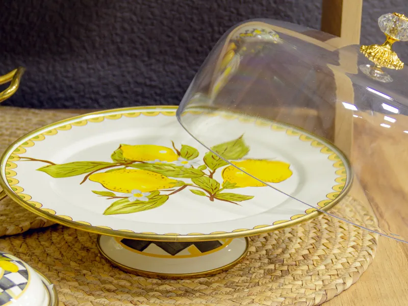 Тортівниця емальована Elmani SICILY з кришкою на ніжці (763-036) - фото 8