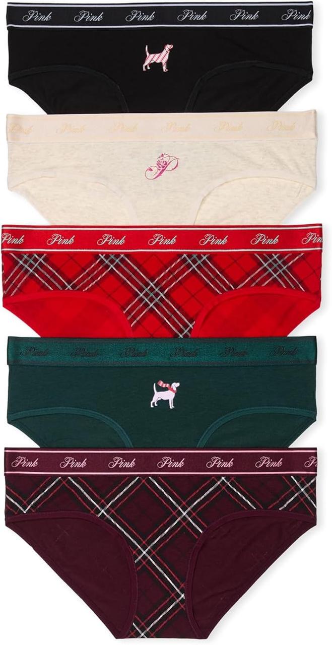 Набір трусиків Victoria's Secret PINK Cotton Hiphugger Panties Logo S 5 шт. Різнокольоровий (2473948113)