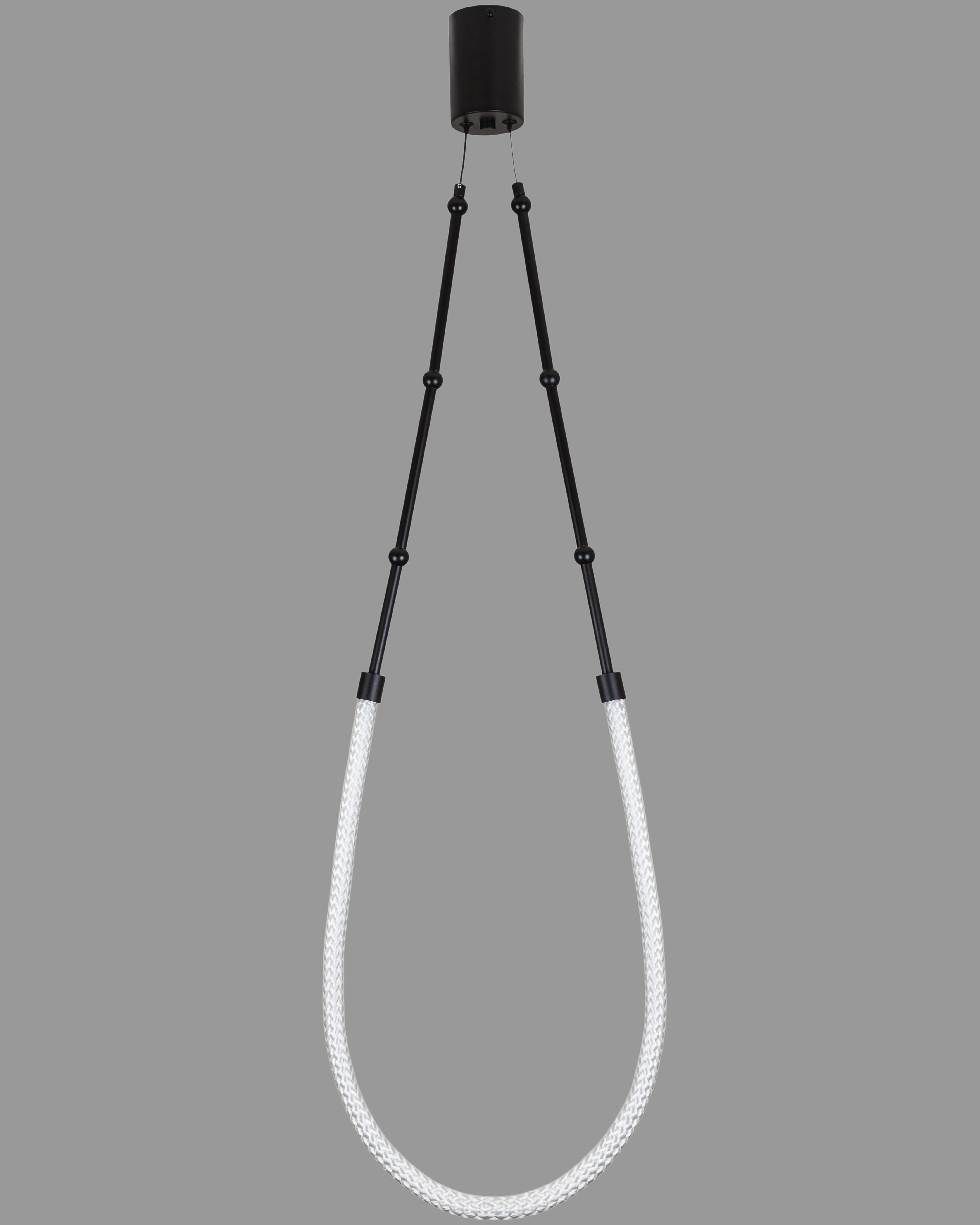 Подвес-люстра из гибкого каната в стиле арт-деко Черный (81-3133-1 BK)