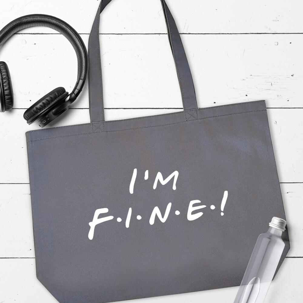 Эко-сумка Presentville Market MAXI "I am fine!" 47х36 см (KOTX_24L001)
