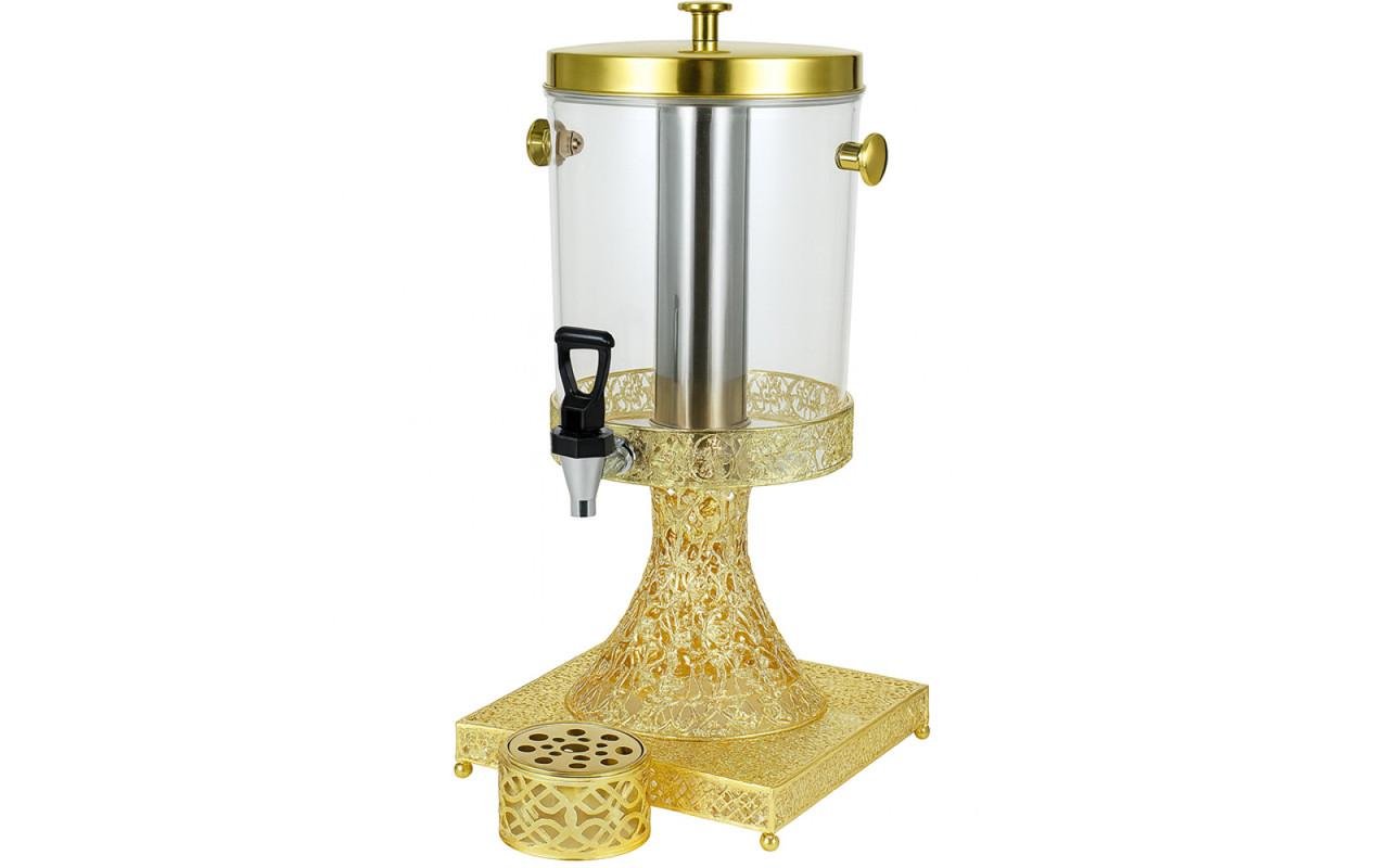 Диспенсер для напитков VIO с подставкой 8 л Золотистый (29690826)