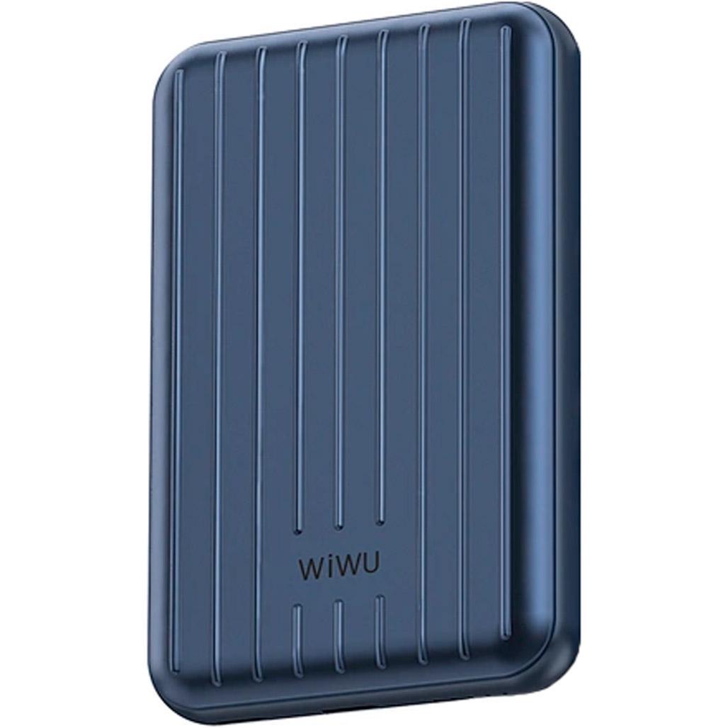 Внешний аккумулятор WiWU Trunk Series Magnetic PP02 Wireless Charger 5000 mAh 20W Blue