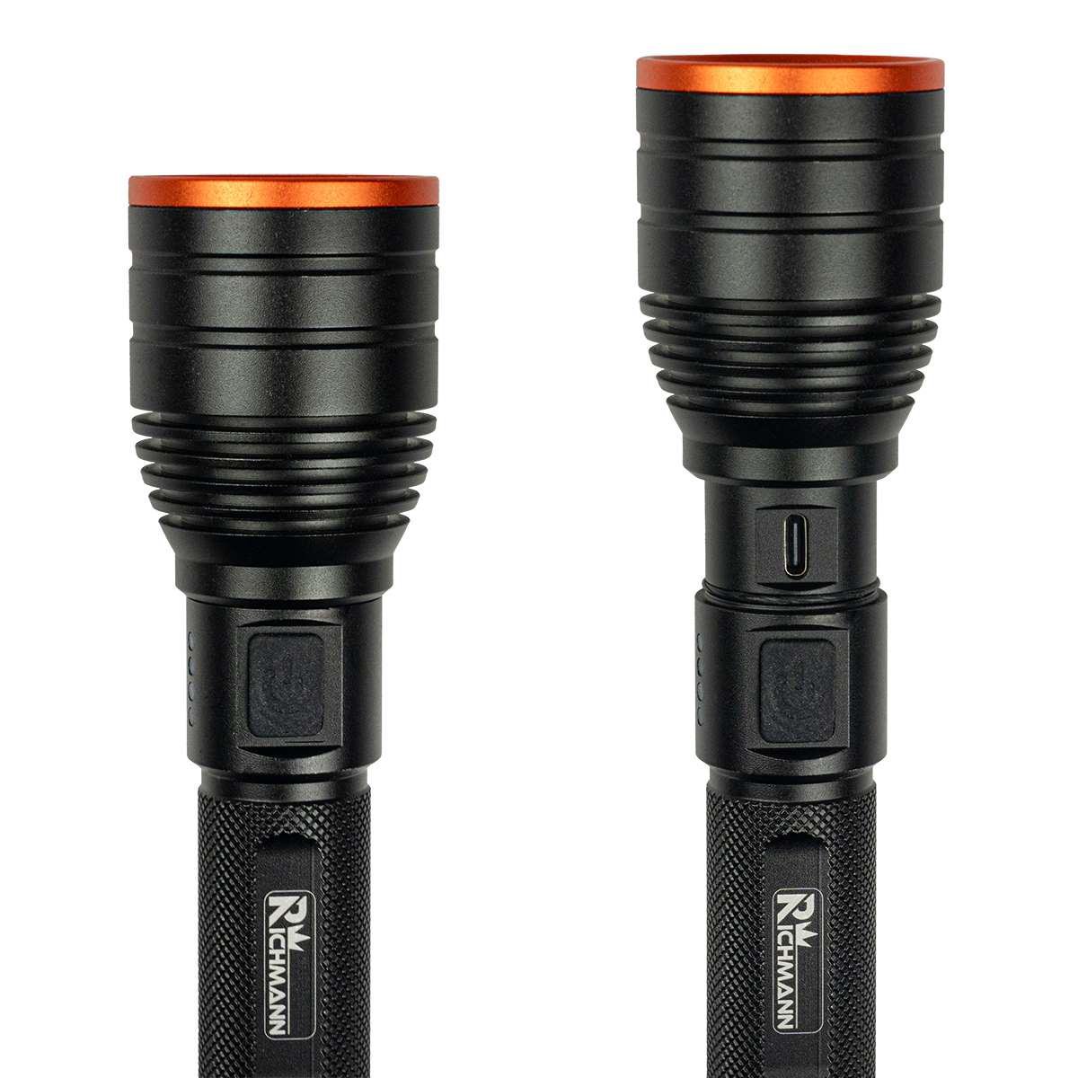 Фонарь аккумуляторный Richmann C5920 10W LED 1000 LM 200 метров алюминиевый - фото 6