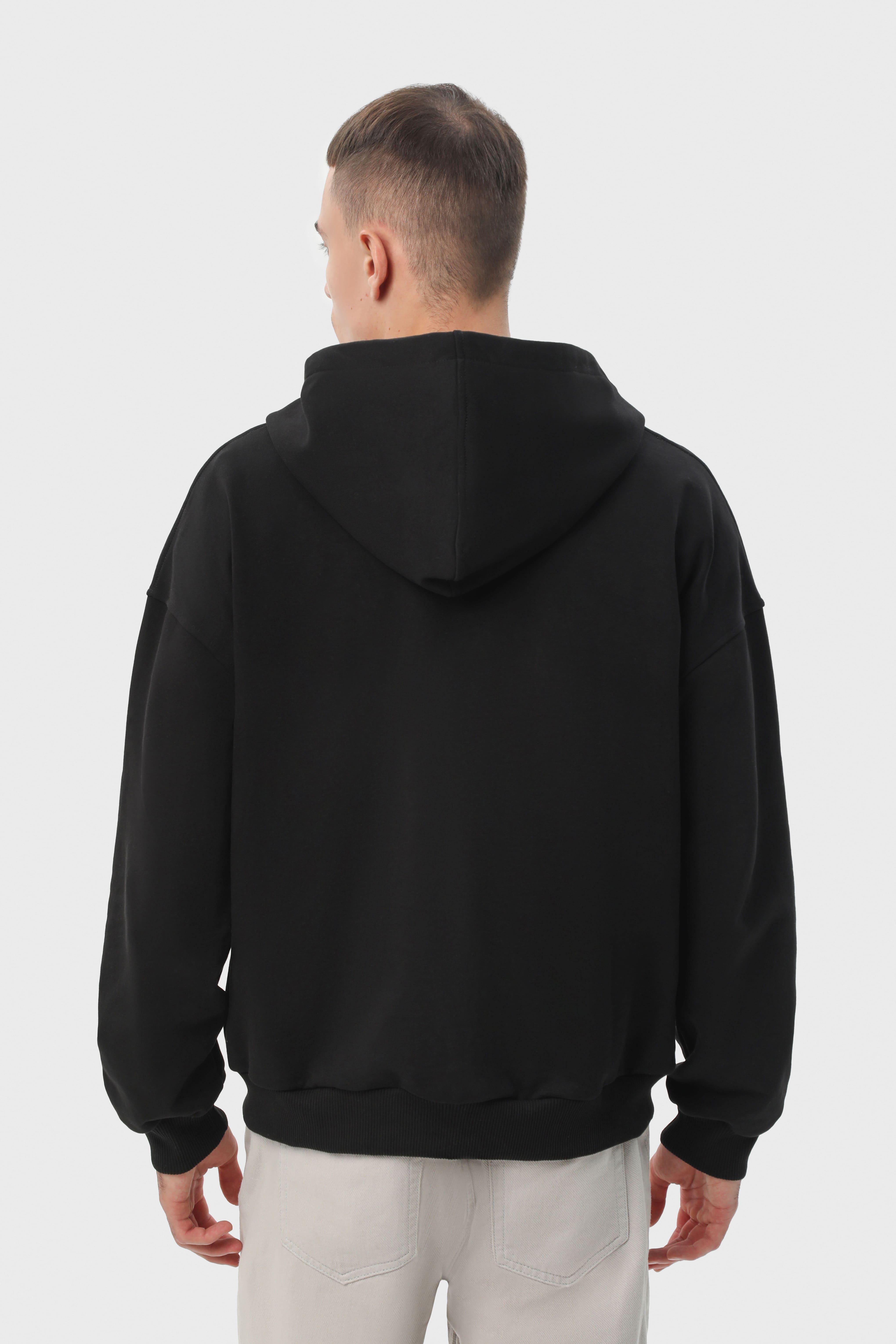 Худі на замку RAY LOOSE U0409 UNISEX M Чорний - фото 4