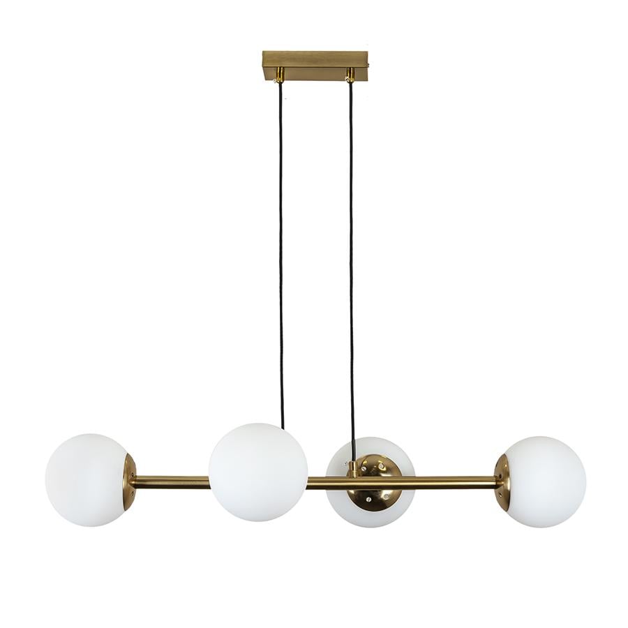 Люстра підвісна молекула Levistella 7529909-4 BRZ/WH Бронзовий/Білий 