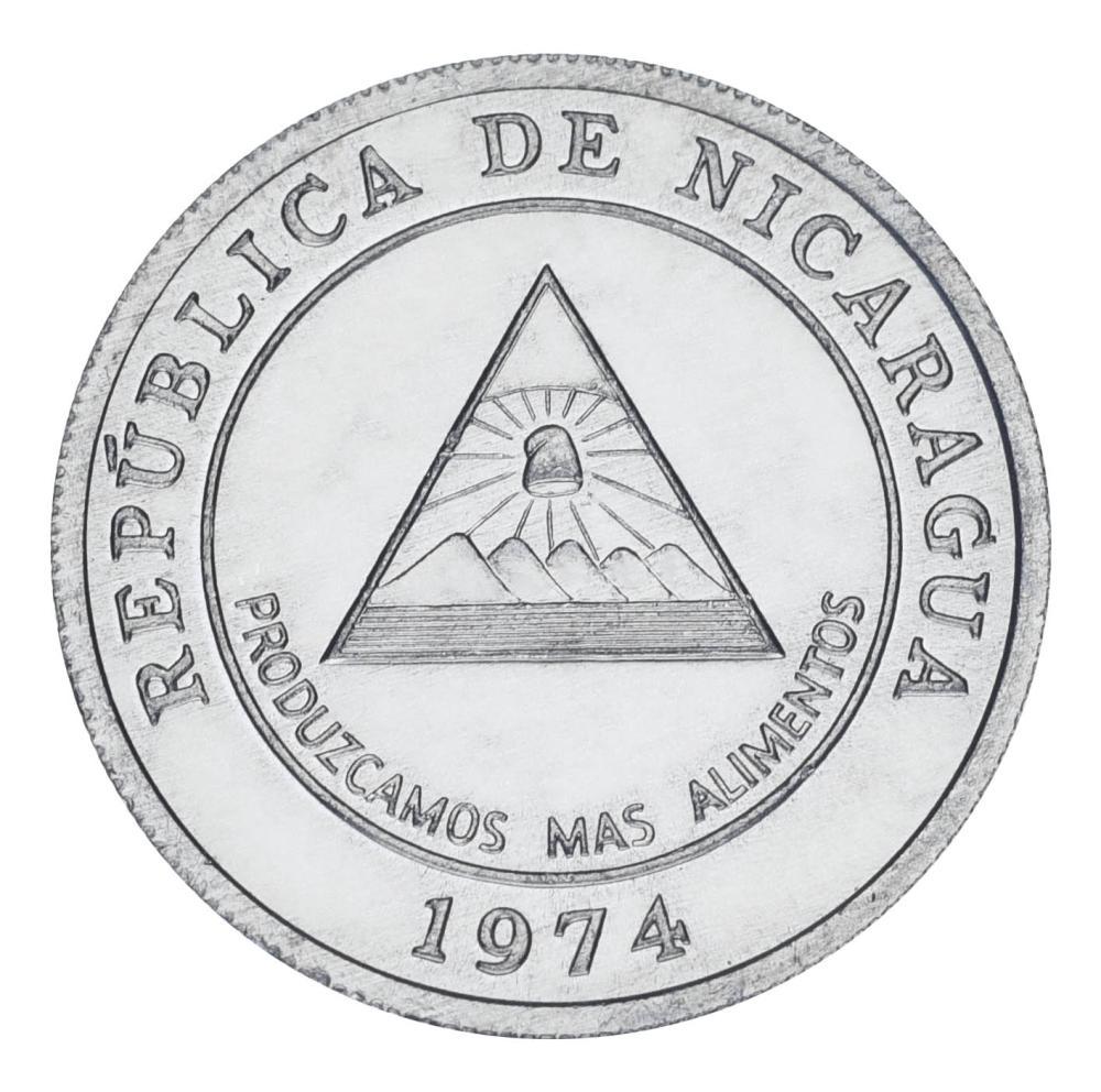 Коллекционная монета Никарагуа 5 сентаво 1974 г. AU-UNC (М24194)