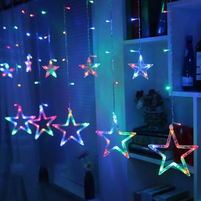 Гірлянда зірки STAR CURTAIN 100 LED 80х50 см 3 м Різнокольоровий (MG2) - фото 4