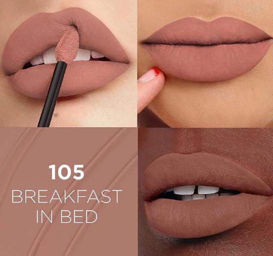 Помада губная жидкая матовая L'Orеal Paris Infaillible Matte Resistance 105 Breakfast In Bed 5 мл (2519258194) - фото 4 Помада губная жидкая матовая L'Orеal Paris Infaillible Matte Resistance 105 Breakfast In Bed 5 мл (2519258194) - фото 4