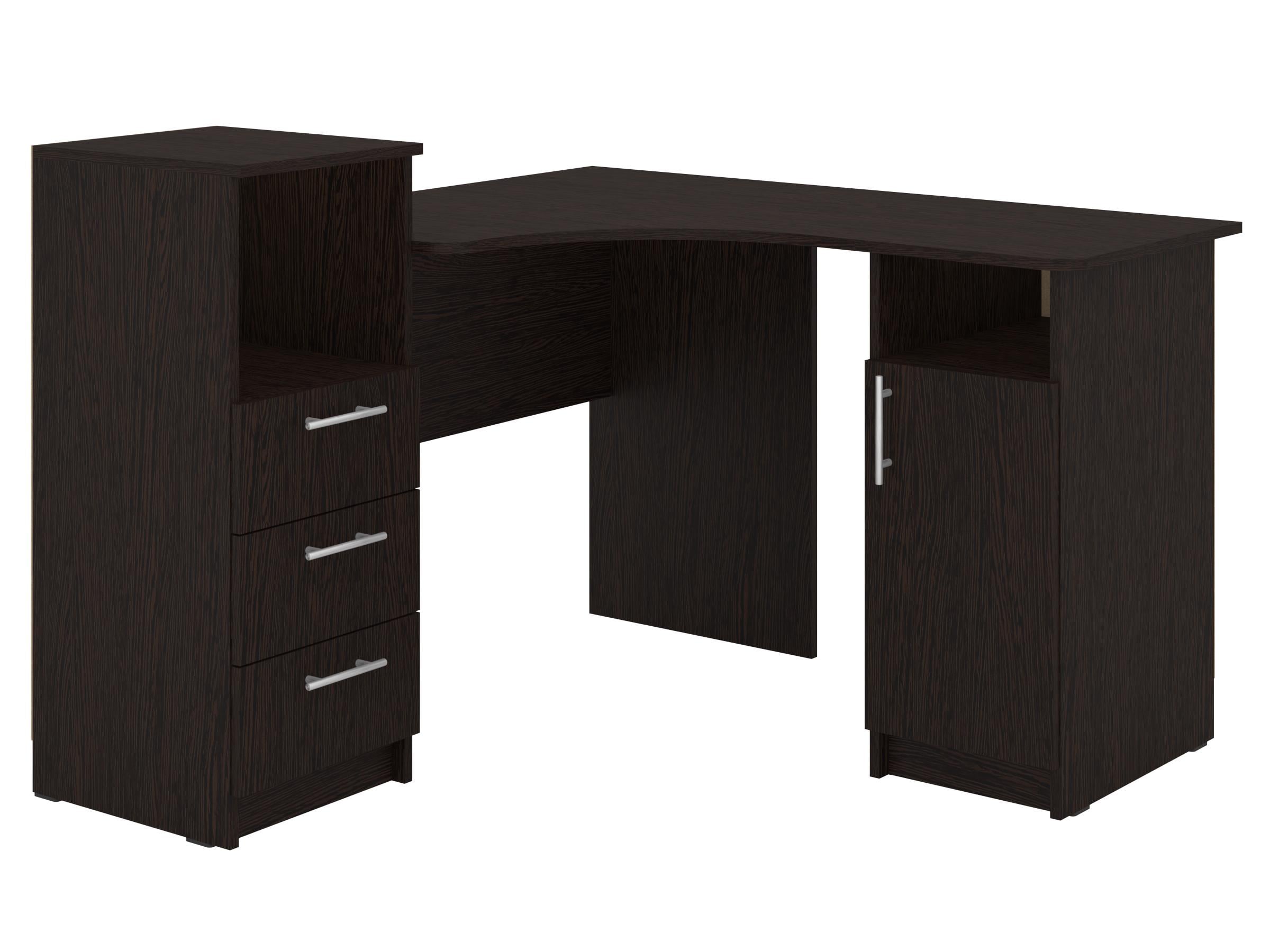 Письменный стол PEHOTIN Индиго 123х120х75/89 см Венге (PN-101371)
