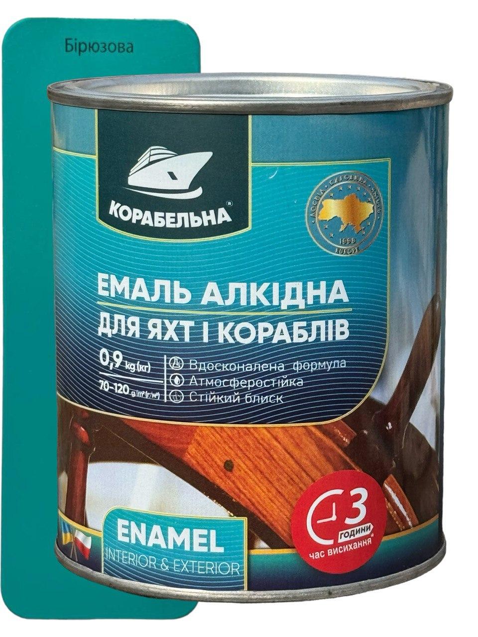 Эмаль алкидная Корабельна ПФ-115 0.9 кг Бирюзовый (23812910)