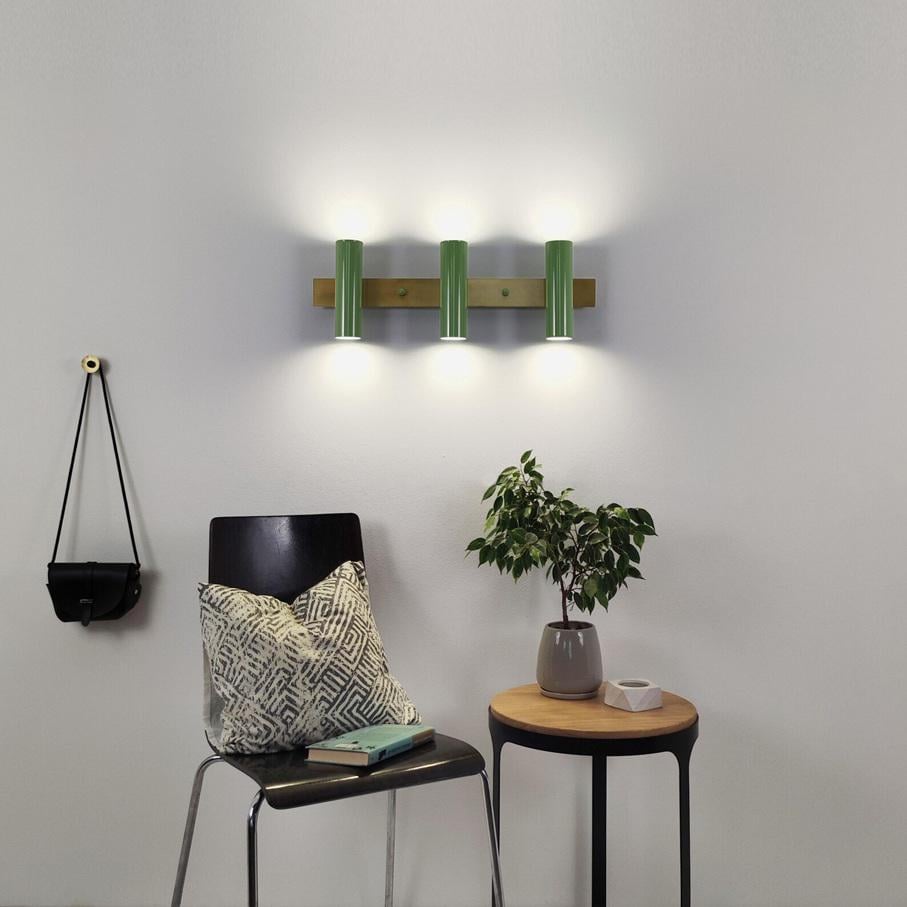 Настенный светильник Gaff Design Brass с деталями из латуни Зеленый (BRASS14) - фото 3 Настенный светильник Gaff Design Brass с деталями из латуни Зеленый (BRASS14) - фото 3