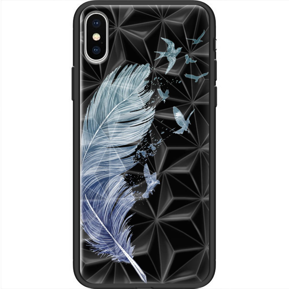 Чехол Boxface iPhone XS Feather Черный силикон с призмой (35413-cc38-38331)