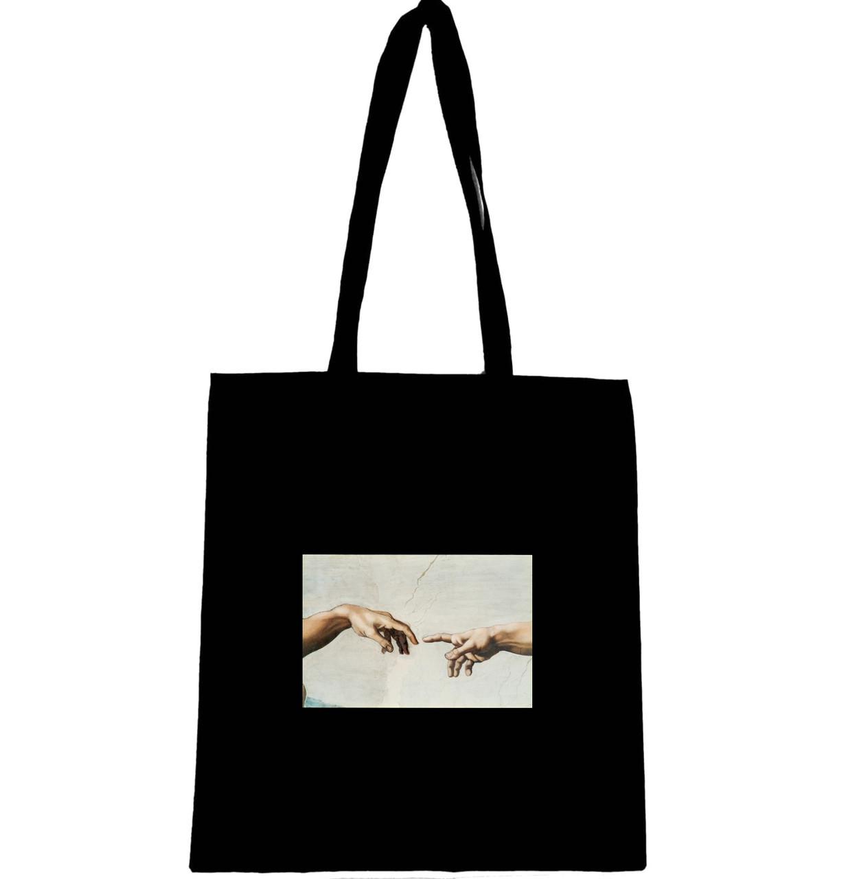 Эко-сумка с принтом Создание Адама (924)