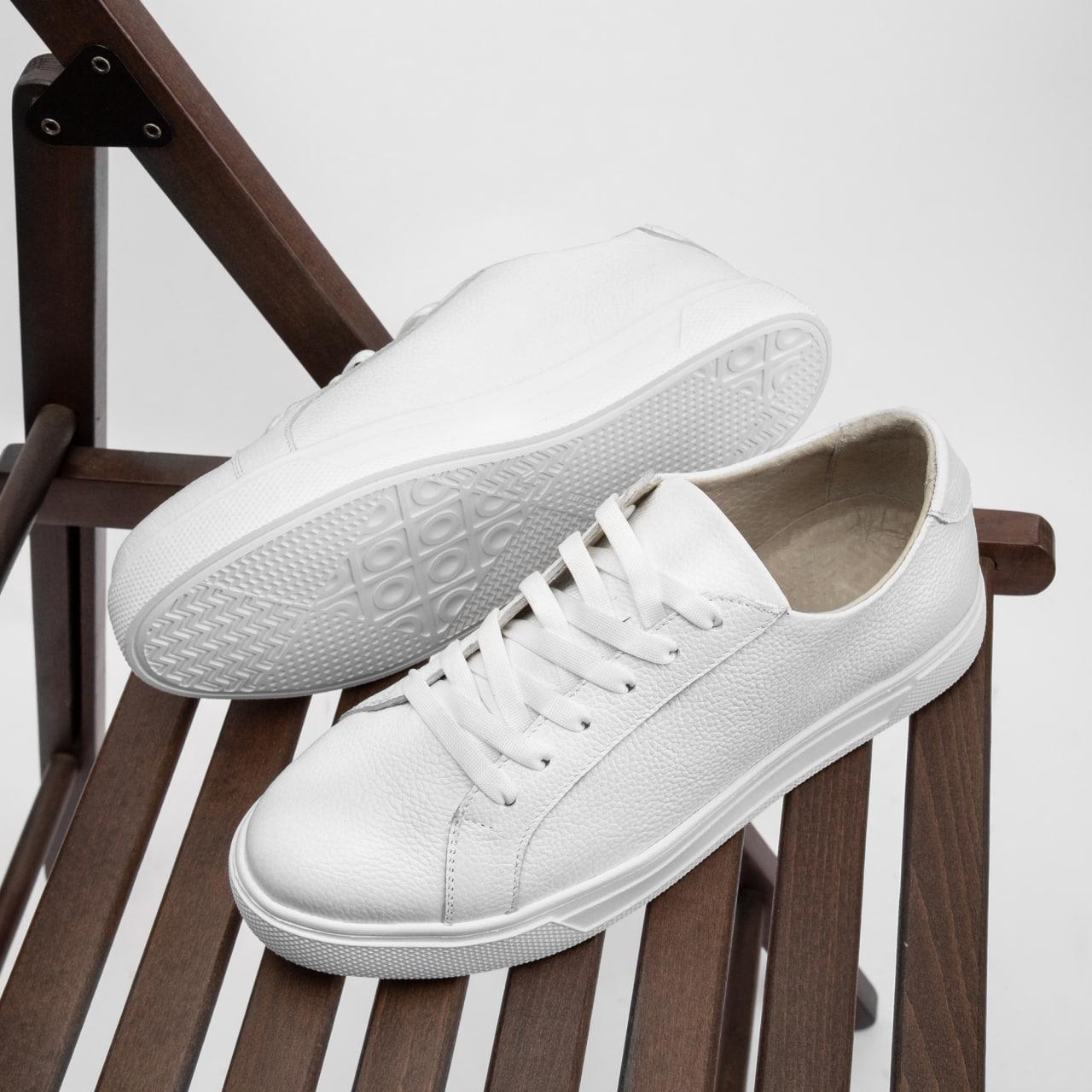 Кросівки чоловічі класичні Kindzer LUX 2202 з натуральної шкіри р. 38 Білий (220238) - фото 7 Кросівки чоловічі класичні Kindzer LUX 2202 з натуральної шкіри р. 38 Білий (220238) - фото 7